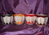 鉆石造型卡通陶瓷花盆CH8004 為生活增添童趣與創意